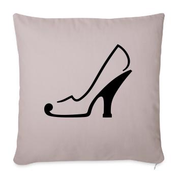 Talon Talon Escarpins Stiletto Sock Chaussure Design - Housse de coussin décorative 45 x 45 cm - taupe clair - Devant