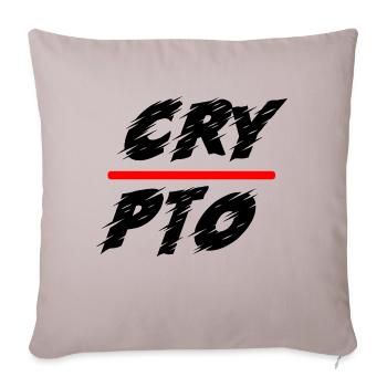 Bitcoin Trading Crypto Stocks - Housse de coussin décorative 45 x 45 cm - taupe clair - Devant
