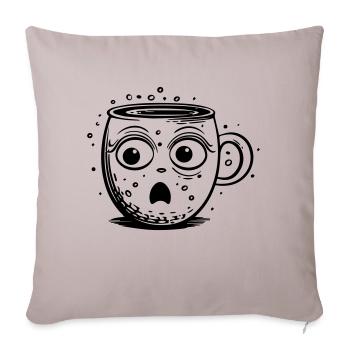 Schock-Tasse - Sofakissenbezug 45 x 45 cm - helles Taupe - Vorne