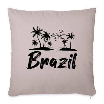 Brésil - Housse de coussin décorative 45 x 45 cm - taupe clair - Devant
