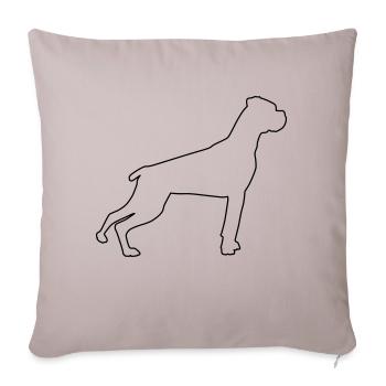 Contours de boxer 1 - Housse de coussin décorative 45 x 45 cm - taupe clair - Devant