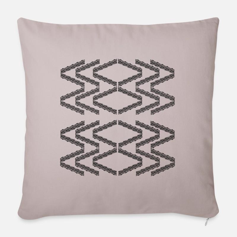 Zickzack-Muster - Sofakissenbezug 45 x 45 cm - helles Taupe