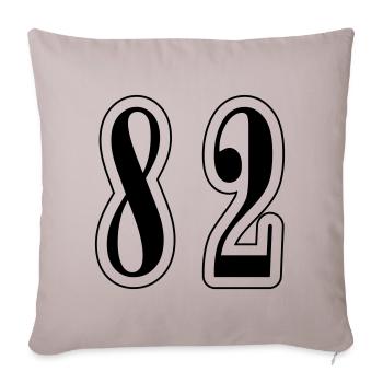 82 Symbole numérique - Housse de coussin décorative 45 x 45 cm - taupe clair - Devant