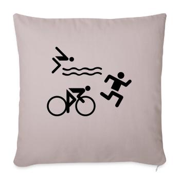 Triathlon - Sofakissenbezug 45 x 45 cm - helles Taupe - Vorne