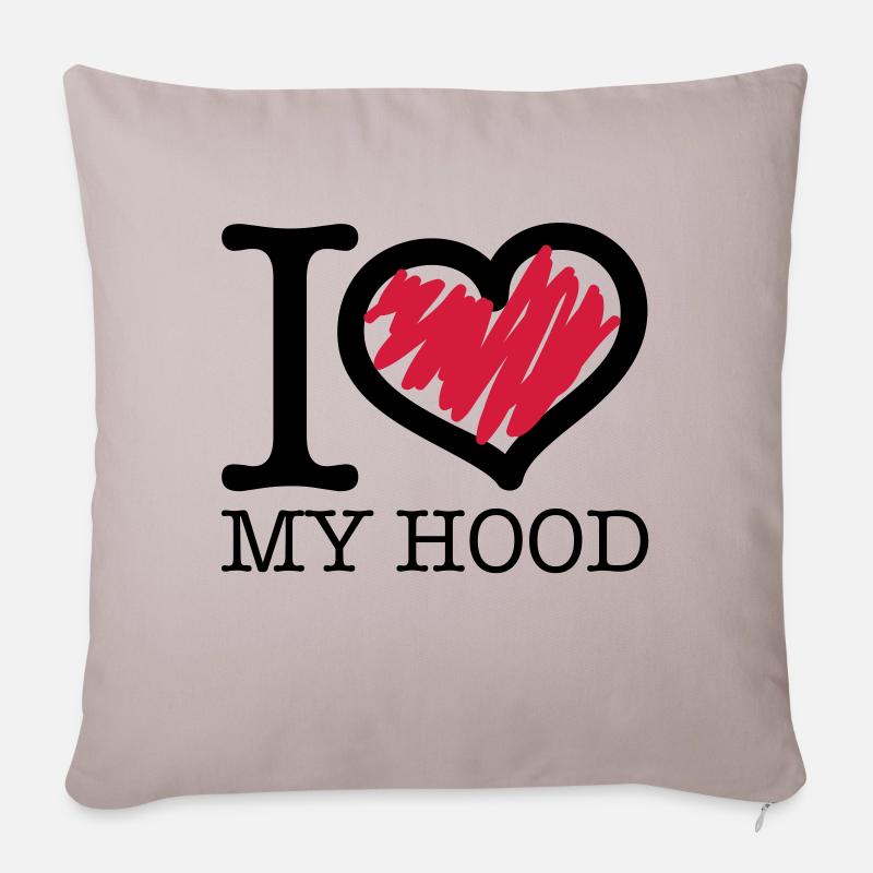 i_love_my_hood_c2 - Sofakissenbezug 45 x 45 cm - helles Taupe