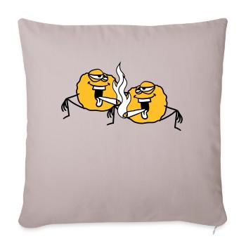Kiffen kiffer stoned h - Housse de coussin décorative 45 x 45 cm - taupe clair - Devant