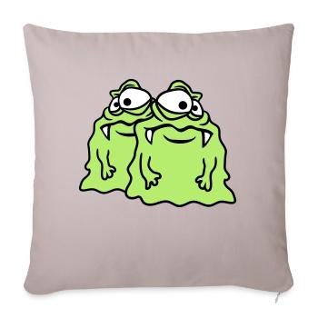 Team 2 friends couple glibber slime disgusting slime - Sofa pillowcase 17,3'' x 17,3'' (45 x 45 cm) - light taupe - Front