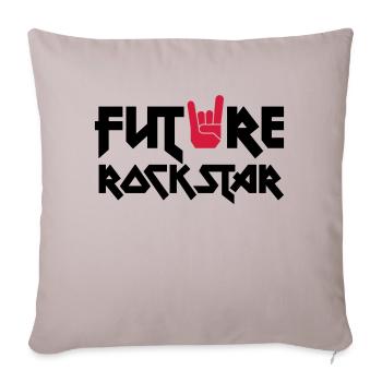 future rock star - Sofa pillowcase 17,3'' x 17,3'' (45 x 45 cm) - light taupe - Front