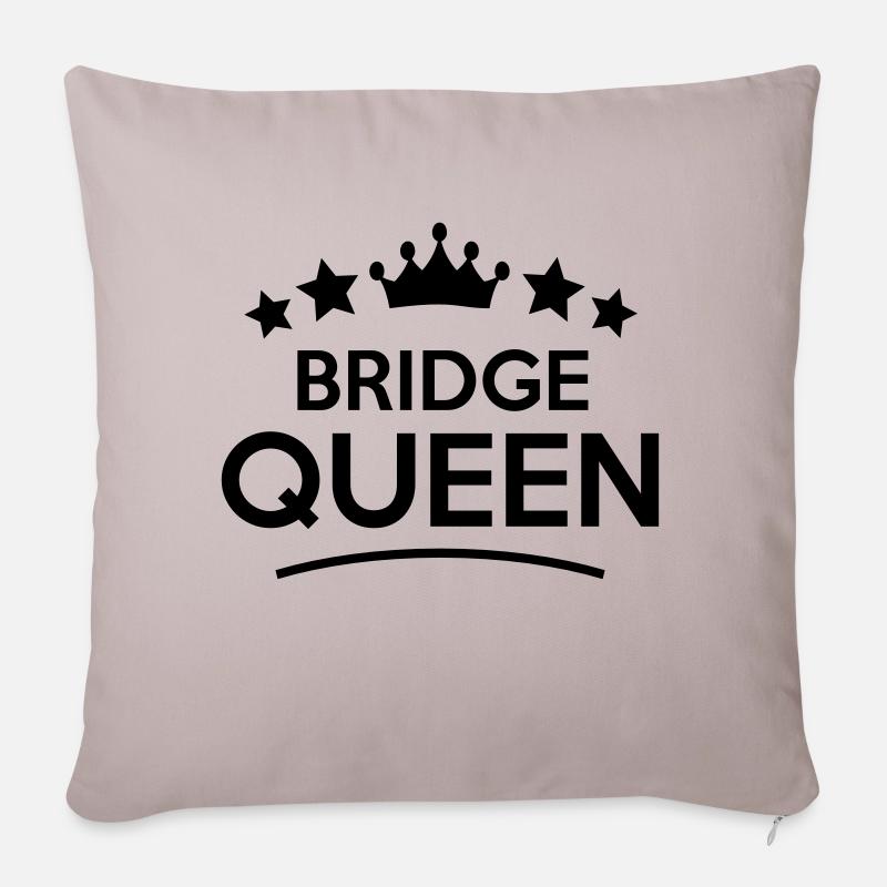 bridge queen stars - Housse de coussin décorative 45 x 45 cm - taupe clair