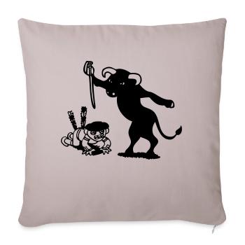 stierkampf schwarzer humor zynisch stier matador - Sofakissenbezug 45 x 45 cm - helles Taupe - Vorne