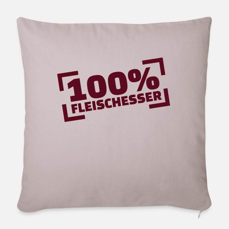 Fleisch - Sofakissenbezug 45 x 45 cm - helles Taupe