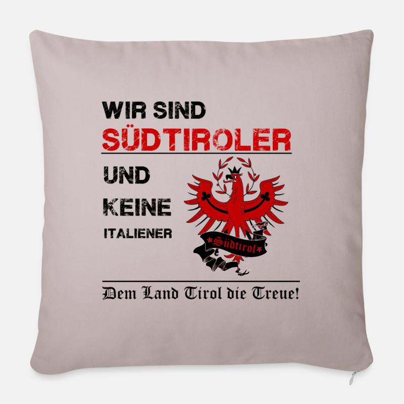 Südtirol - Sofakissenbezug 45 x 45 cm - helles Taupe