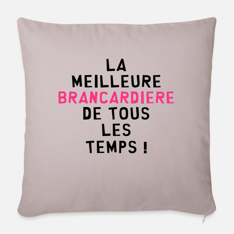 Brancardier / Ambulancier / Ambulance / Hôpital - Housse de coussin décorative 45 x 45 cm - taupe clair