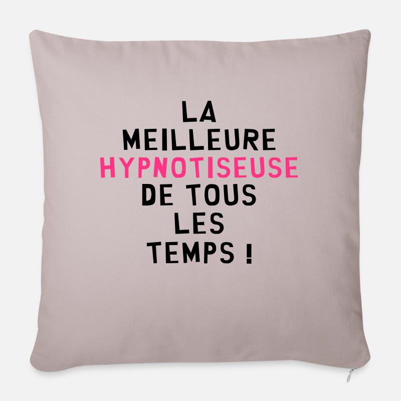 Hypnose / Hypnotiseur / Hypnotiseuse / Médecine - Housse de coussin décorative 45 x 45 cm - taupe clair