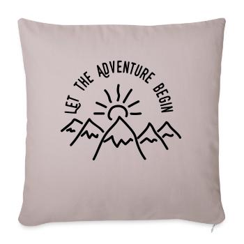 AD Let the Adventure Begin - Sofakissenbezug 45 x 45 cm - helles Taupe - Vorne