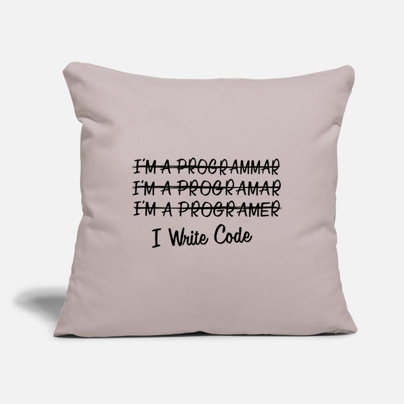 Code Housse de coussin décorative 45 x 45 cm