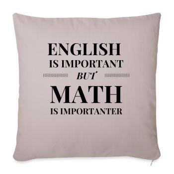 Math is Importanter - Sofakissenbezug 45 x 45 cm - helles Taupe - Vorne