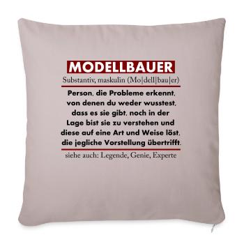 Modellbauer - Sofakissenbezug 45 x 45 cm - helles Taupe - Vorne