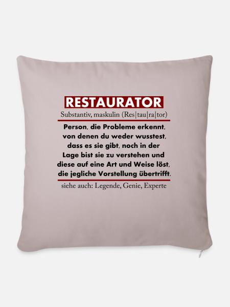 Restaurator - Sofakissenbezug 45 x 45 cm - helles Taupe
