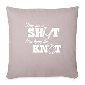 buy me a shot im tying the knot - Housse de coussin décorative 45 x 45 cm - taupe clair - Devant