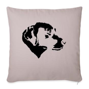 Labrador Retriever im Profil, einfarbig - Sofakissenbezug 45 x 45 cm - helles Taupe - Vorne