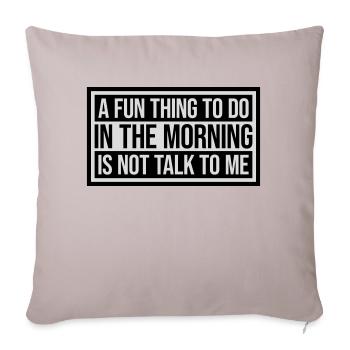 ne me parle pas - Housse de coussin décorative 45 x 45 cm - taupe clair - Devant