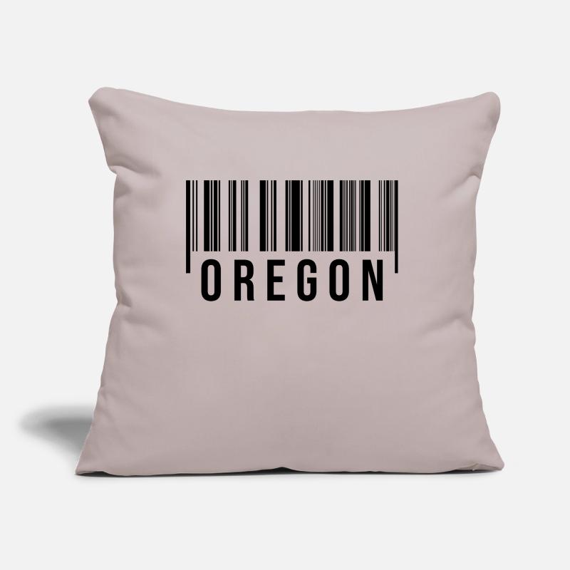 Code-barres de l’Oregon Housse de coussin décorative 45 x 45 cm