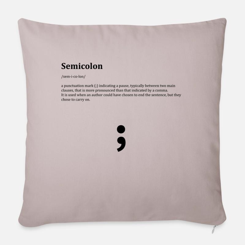 semicolon - Sofakissenbezug 45 x 45 cm - helles Taupe