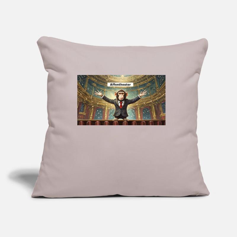 Pun ambiguous expression – Affentheater (farce) Sofa pillowcase 17,3'' x 17,3'' (45 x 45 cm)