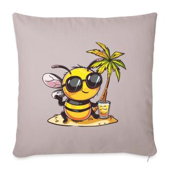 Bee Summer Beach Vacation - Sofa pillowcase 17,3'' x 17,3'' (45 x 45 cm) - light taupe - Front
