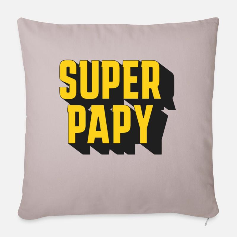 GROSSARTIGER PAPY! - Sofakissenbezug 45 x 45 cm - helles Taupe