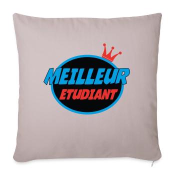 BEST STUDENT - Sofa pillowcase 17,3'' x 17,3'' (45 x 45 cm) - light taupe - Front