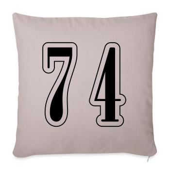 74 Symbole numérique - Housse de coussin décorative 45 x 45 cm - taupe clair - Devant