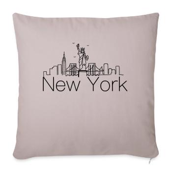 Horizon de New York - Housse de coussin décorative 45 x 45 cm - taupe clair - Devant