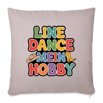 Line Dance mein Hobby - Sofakissenbezug 45 x 45 cm - helles Taupe - Vorne