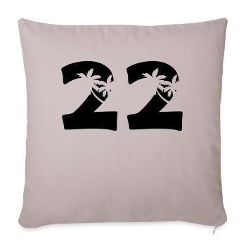 22 - Sofakissenbezug 45 x 45 cm - helles Taupe - Vorne