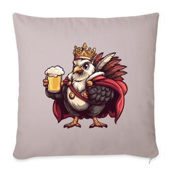 Truthan Bière Drôle - Housse de coussin décorative 45 x 45 cm - taupe clair - Devant