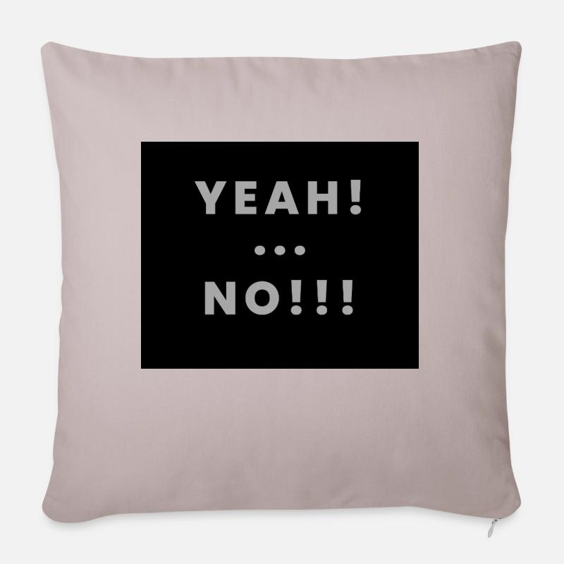 yeah no - Sofakissenbezug 45 x 45 cm - helles Taupe