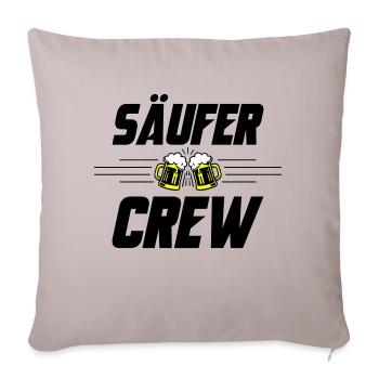 Säufer Crew Bier - Sofakissenbezug 45 x 45 cm - helles Taupe - Vorne