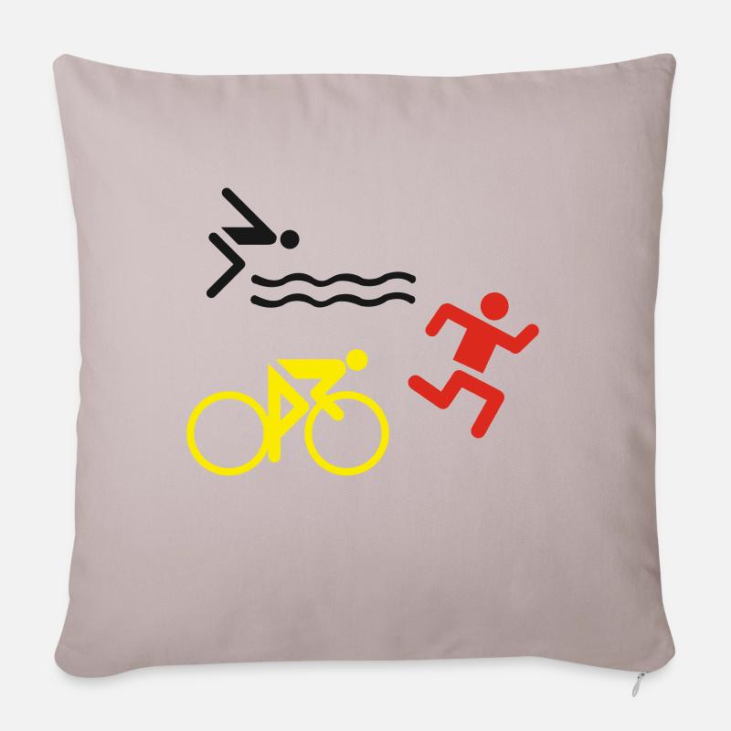 Triathlon - Sofa pillowcase 17,3'' x 17,3'' (45 x 45 cm) - light taupe