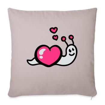 Ver du cœur 3 - Housse de coussin décorative 45 x 45 cm - taupe clair - Devant