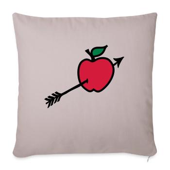 arrow butt apple heart shot - Sofa pillowcase 17,3'' x 17,3'' (45 x 45 cm) - light taupe - Front