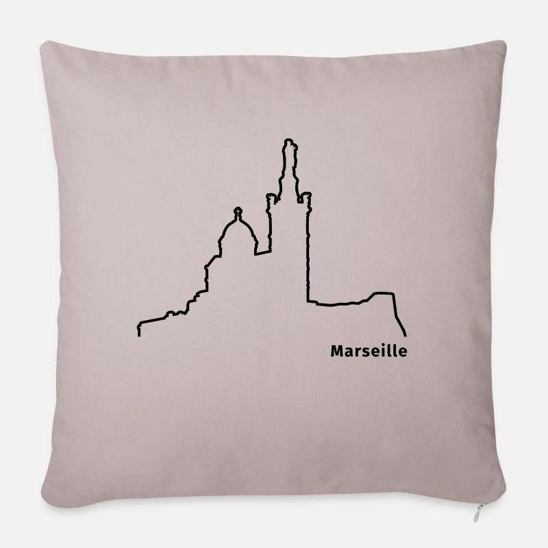 Marseille - Sofakissenbezug 45 x 45 cm - helles Taupe