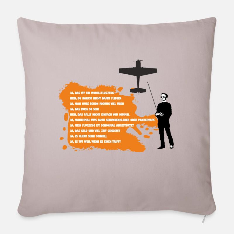 faq modellflug - Sofakissenbezug 45 x 45 cm - helles Taupe