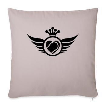 tennis_herz_f1 - Sofa pillowcase 17,3'' x 17,3'' (45 x 45 cm) - light taupe - Front