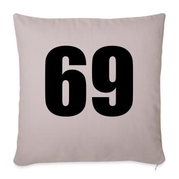 69 - Sofa pillowcase 17,3'' x 17,3'' (45 x 45 cm) - light taupe - Front