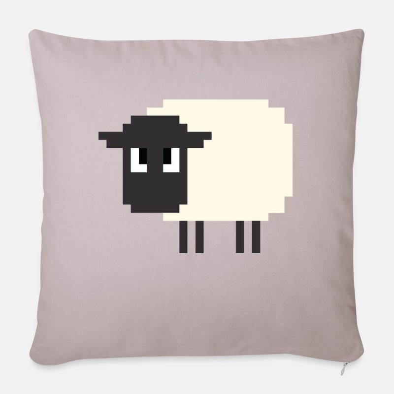 8 Bit Schaf - Sofakissenbezug 45 x 45 cm - helles Taupe