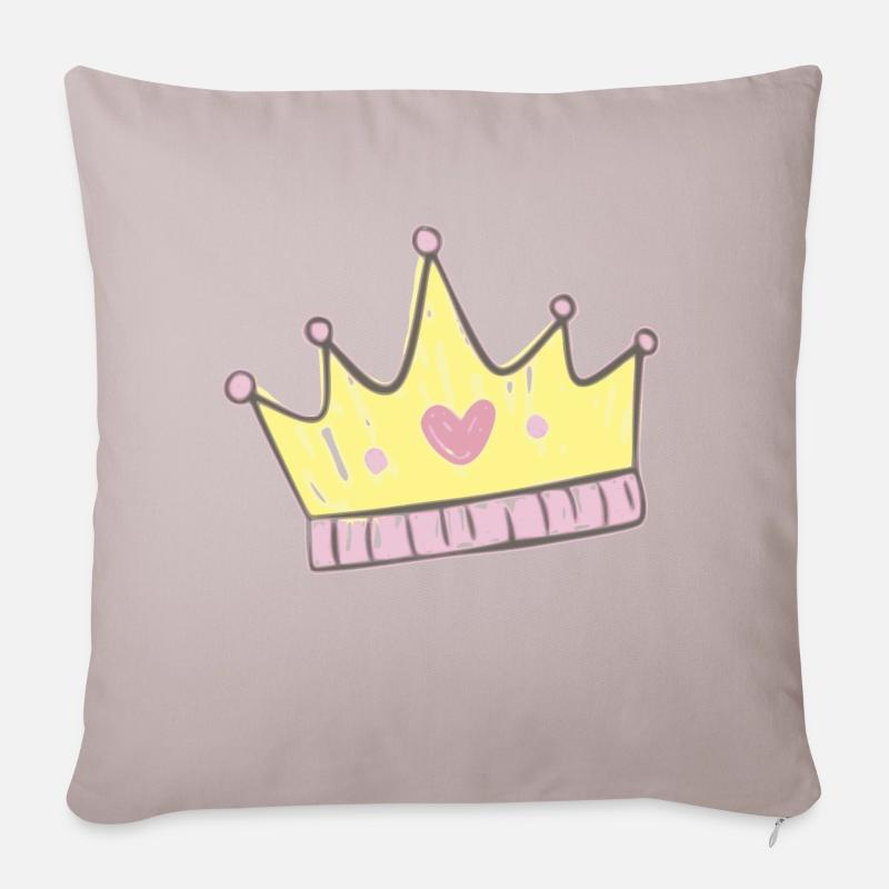 Princesse - Housse de coussin décorative 45 x 45 cm - taupe clair