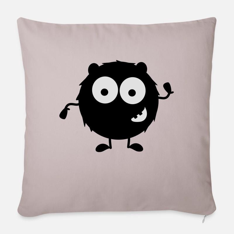 Monstre - Housse de coussin décorative 45 x 45 cm - taupe clair