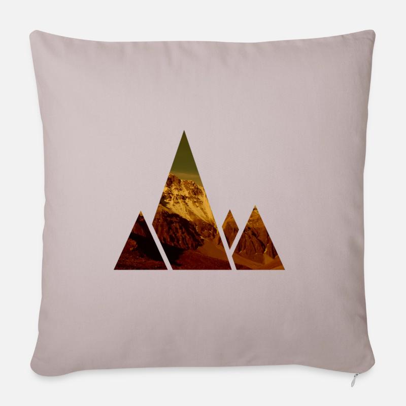 Berge - Sofakissenbezug 45 x 45 cm - helles Taupe